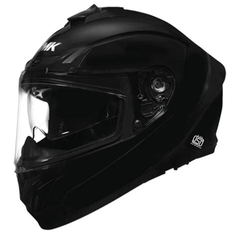 SMK Helmets - Typhoon - Unicolour - Matt Black - Dual Visor Full Face ...