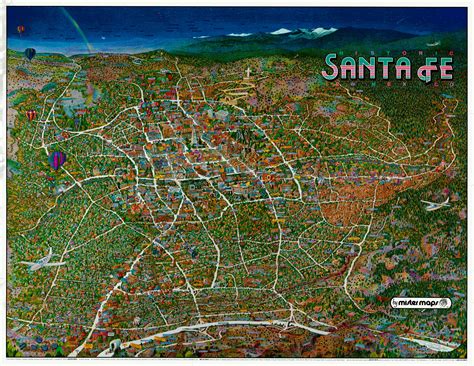 Santa Fe Map 1883 Topographical Map Of Santa Fe County New Mexico Wall