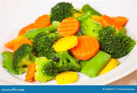 Mixed Vegetables on a Plate Stock Photo - Image of close, nutritious ...