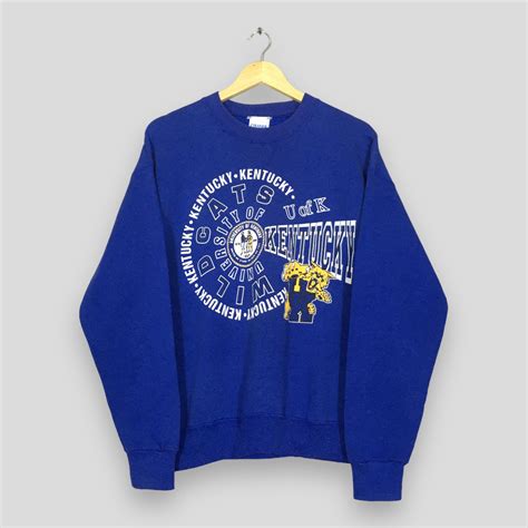 Vintage 90s University of Kentucky Blue Sweatshirt Large University of ...