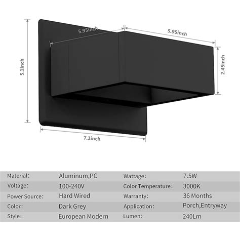 Boeka Arcturus 5.24-in H Black Hardwired Dark Sky Integrated LED ...