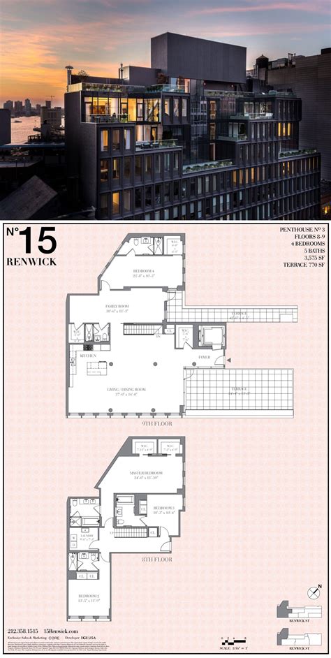 15 Renwick Penthouse 3 | Penthouse apartment floor plan, Apartment ...