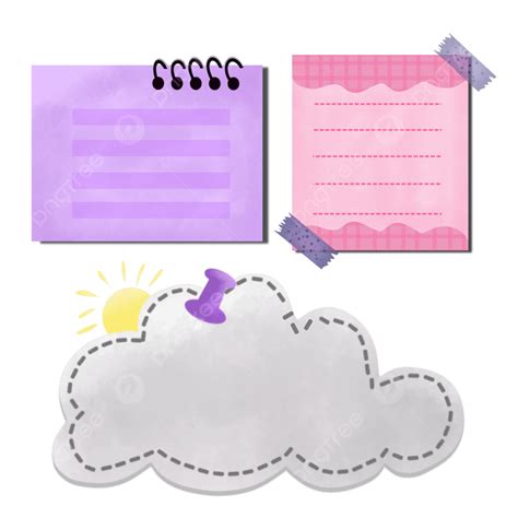 Hand Drawn Cute Sticky Notes, Paper Art, Stick Notes, Vintage PNG ...