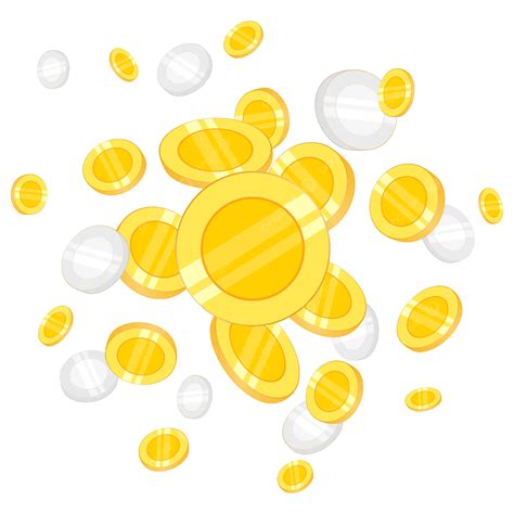 Gold And Silver Coins Coin Design Vector Art, Gold Coin Vector, Silver ...