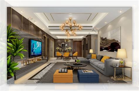 3D客厅模型和3D客厅效果图图片_室内装修_编号363878_红动中国