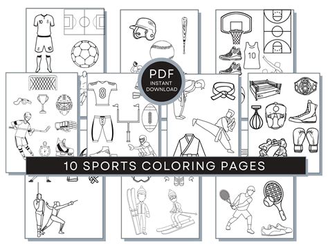 Printable Sports Coloring Pages - Jenny Printable