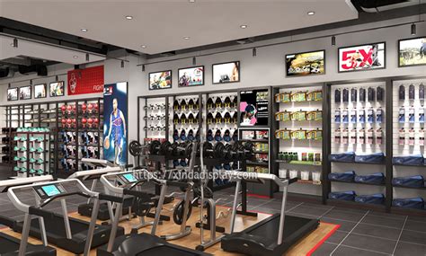 Modern Gym Equipment Store Display Activewear Fitness Shop Interior ...