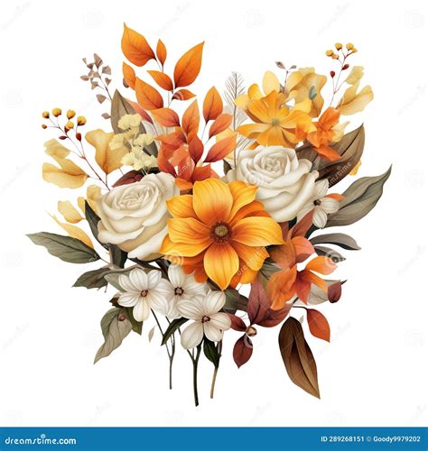 Fall Flower Bouquet Clip Art Fall Flowers Cliparts, Stock Vector And