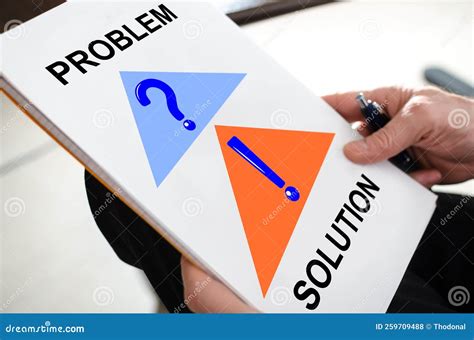 Problem and Solution Concept on a Paper Stock Photo - Image of solution ...