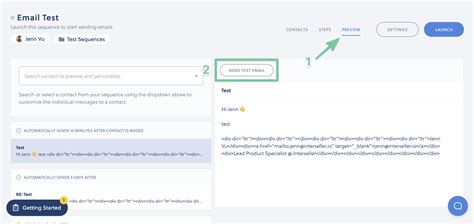 Sending a test email - Interseller Knowledge Base