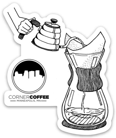 Chemex Sticker by Corner Coffee | Die cut stickers | Sticker Mule India