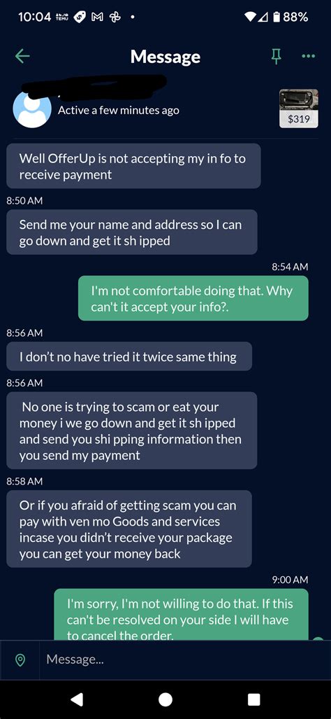 OfferUp Scam? : r/Scams