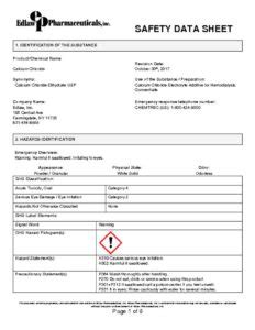 Safety Data Sheets - Edlaw Pharmaceuticals, Inc.