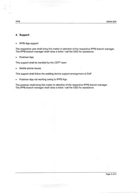 Standard Operating Procedure(SOP) for IPPB Mobile Device Management (MDM)