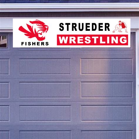 Fishers High School Wrestling Garage Sign - School Spirit Place
