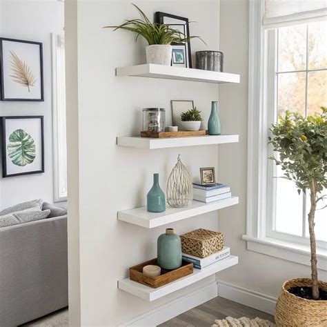 15 Stunning Staggered Floating Shelves Ideas for Modern Walls - Lawn ...