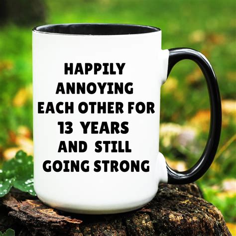 13th Anniversary Gift, 13th Wedding Anniversary Mug, 13th Anniversary ...