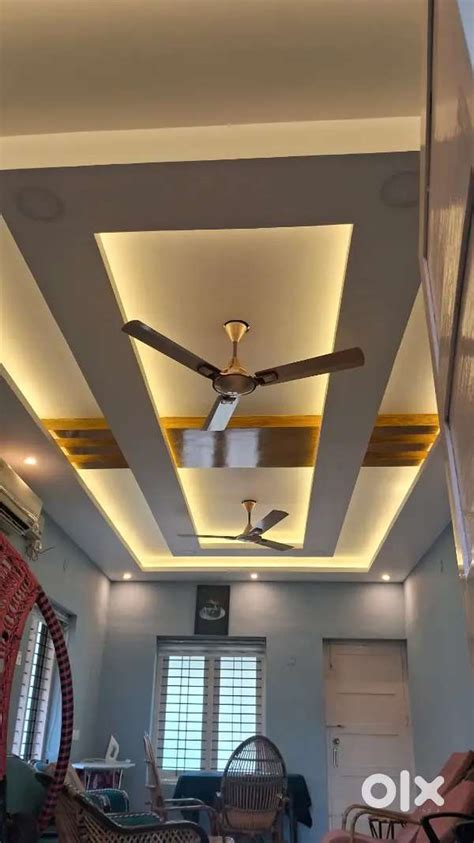 GYPSUMBOARD FALSE CEILING INTERIOR WORK ALUMINIUM GLASS DOOR PVC ROOF ...