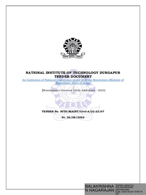 Fillable Online NITD/MAINT/Civil-A/22-23/07 Fax Email Print - pdfFiller