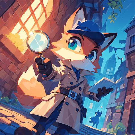 Premium Photo | Detective Furry Fox on a Mystery Mission