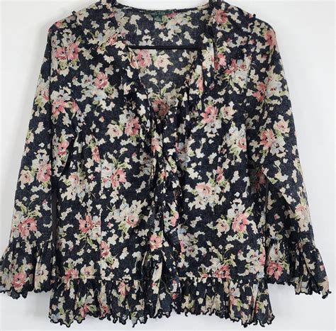 Lauren Jeans Co Ralph Lauren Womens Floral Ruffled Tr… - Gem