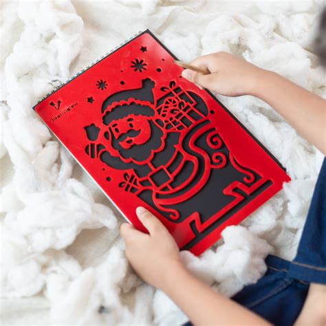 Jogenii|ilearnngrow-Santa-Stencil-with-Scratch-book|ILearnNGrow