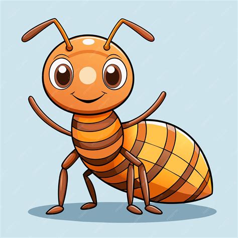 Colorful Ant Cartoon Vector Drawing | Premium AI-generated vector