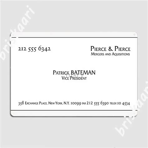 American Psycho Business Card Template 的图像结果