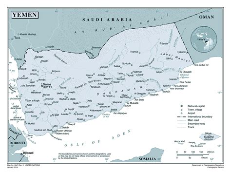 Large detailed political map of Yemen with roads, cities and airports | Yemen | Asia | Mapsland ...