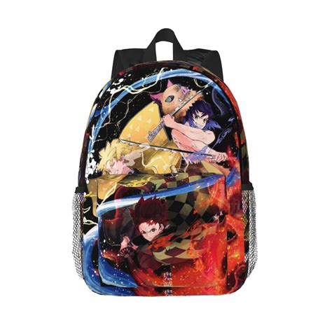 Demon Slayer Backpac Large Capacity Laptop Bags Lightweight Work Travel ...