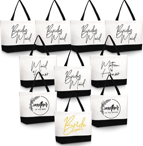 Amazon.com: Riyiper 8 Pcs Bride Canvas Tote Bags and 8 Pairs Women's ...