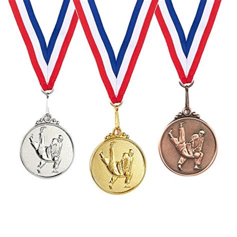 Buy Juvale 3-Piece Award Medals Set - Metal Olympic Style Taekwondo ...