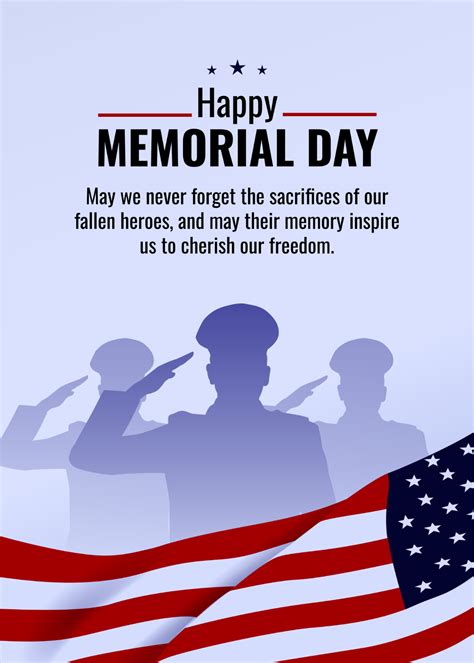 Free Happy Memorial Day Wishes Template to Edit Online