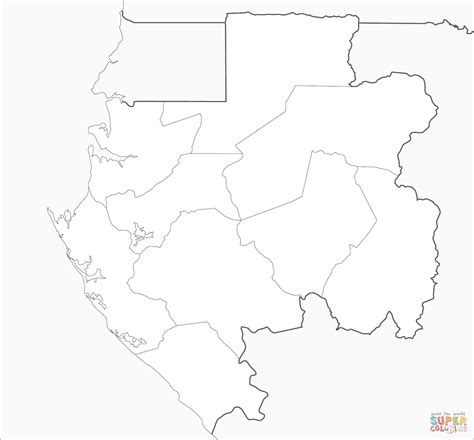 Gabon Map coloring page | Free Printable Coloring Pages