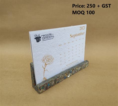 Recycled | Eco Friendly | Plantable Calendar 2024 | Recycled Chipboard ...