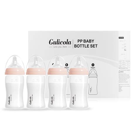 Amazon.com : Gulicola Natural Breastfeeding Bottles Wide Neck, Newborn ...