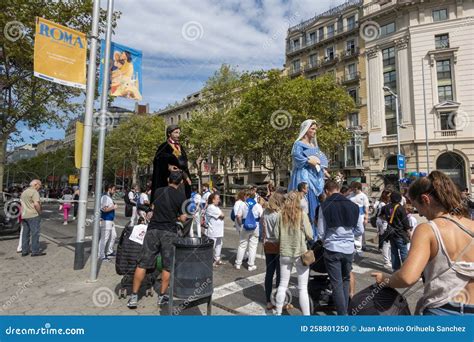 The Giants in a Parade of Giants and Big-heads in Barcelona, Spain ...