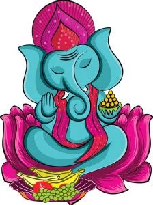 god & god's 55 cm Lotus On Ganesha 469 Self Adhesive Sticker Price in ...