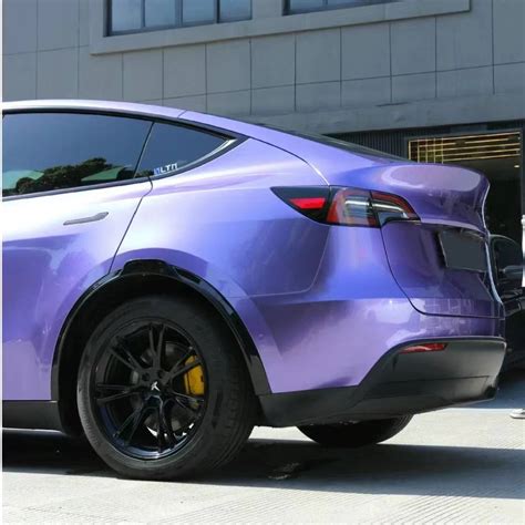 Tesla Model Y Wrap, Best Ravoony Gloss Liquid Metallic Viola Purple Car Wrap Tesla Model Y Wrap ...