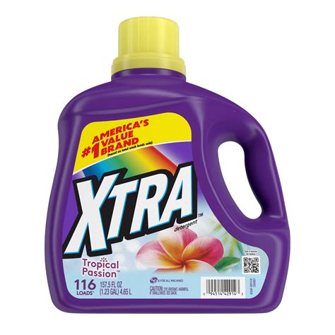 Buy XTRA Tropical Passion, 116 Loads Liquid Laundry Detergent, 157.5 Fl ...