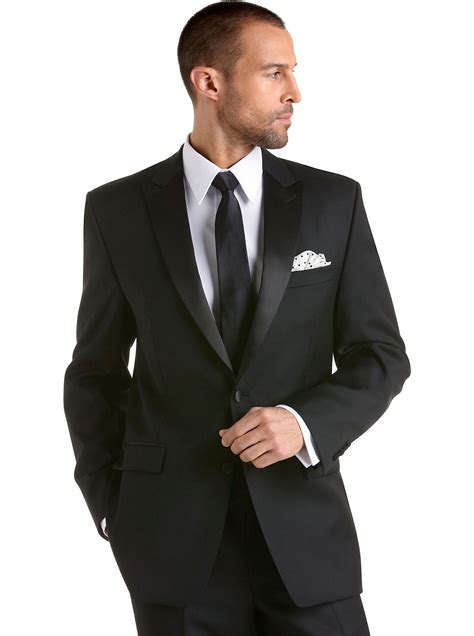 Guide to Black Tie - Calvin Klein Black Peak Lapel Tuxedo - Men's ...
