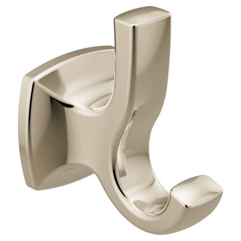 Moen Voss Polished Nickel Double -Hook Wall-mount Towel Hook in the ...