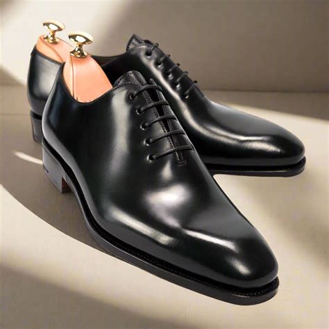 Black Calf Leather Wholecut Oxford Lace Up Shoes for Men ⭐⭐⭐⭐⭐ – The ...