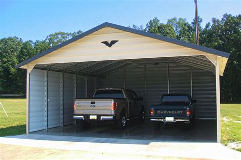 3-Side Enclosed Carports In SC | Enclosed Metal Carport