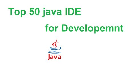Top 50 Integrated Development Environments (IDEs) that support Java ...