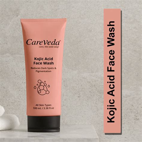 CareVeda Kojic Acid Face Wash For Reduces Dark Spots & Pigmentation ...