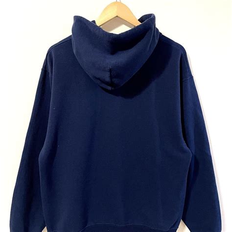 Thrasher Men's Navy Hoodie | Depop