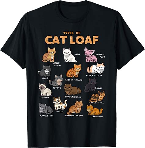 Types of Cat Loaf Cute Kitten Kawaii Lover Unisex T-Shirt for Men Women ...