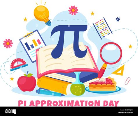Pi Approximation Day Vector Illustration on July 22 with Mathematical Constants, Greek Letters ...