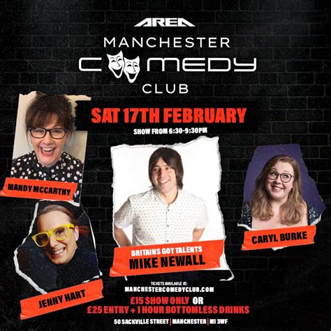 Manchester Comedy Club, Area Manchester, February 17 2024 | AllEvents.in